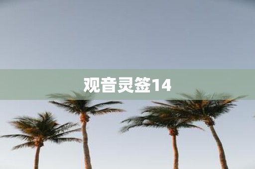 观音灵签14