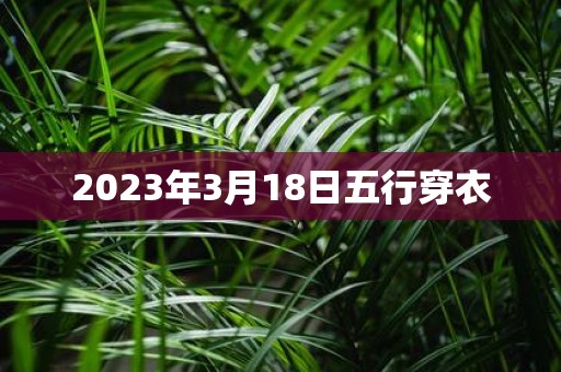 2025年3月18日五行穿衣