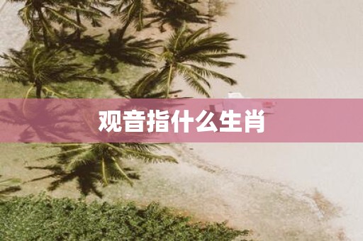 观音指什么生肖
