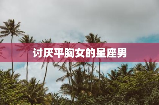 讨厌平胸女的星座男