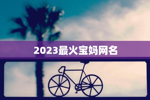 2025最火宝妈网名