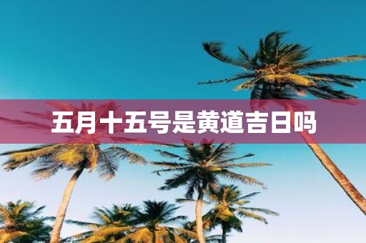 五月十五号是黄道吉日吗