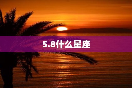 5.8什么星座