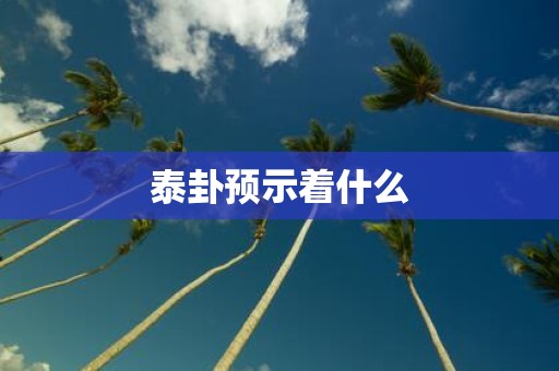 泰卦预示着什么