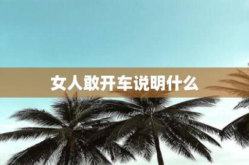 女人敢开车说明什么