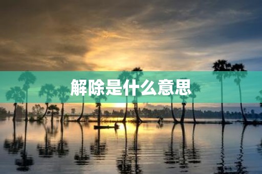 解除是什么意思