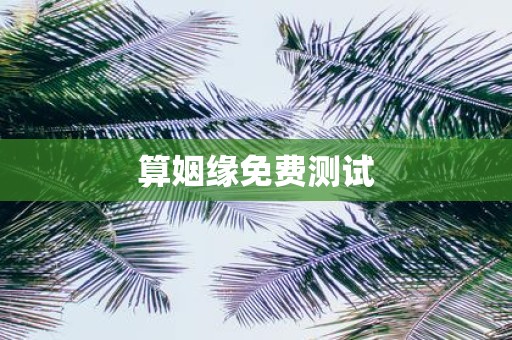 算姻缘免费测试