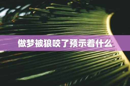 做梦被狼咬了预示着什么