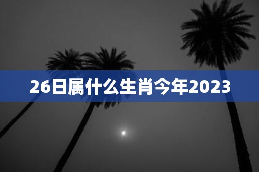 26日属什么生肖今年2023