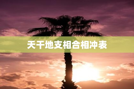 天干地支相合相冲表