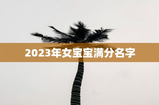 2025年女宝宝满分名字