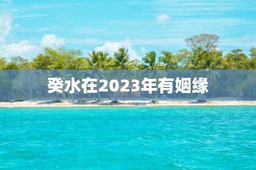 癸水在2023年有姻缘