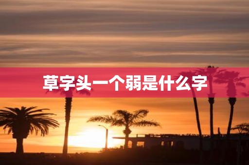 草字头一个弱是什么字
