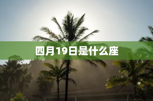 四月19日是什么座