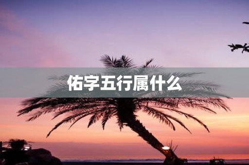 佑字五行属什么