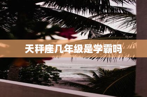 天秤座几年级是学霸吗