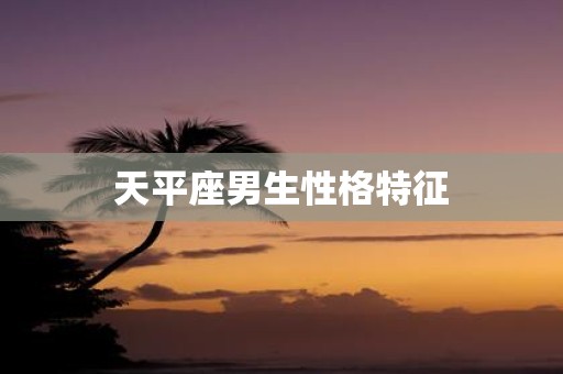 天平座男生性格特征