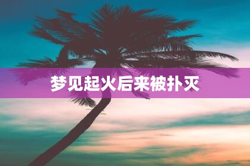 梦见起火后来被扑灭