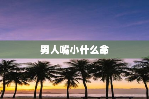 男人嘴小什么命