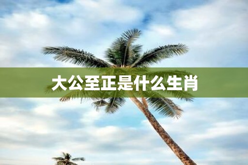 大公至正是什么生肖