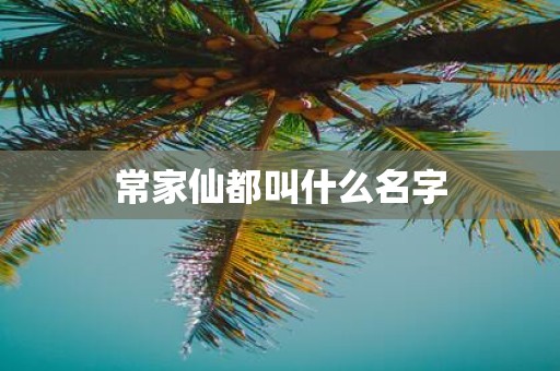 常家仙都叫什么名字