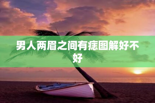 男人两眉之间有痣图解好不好
