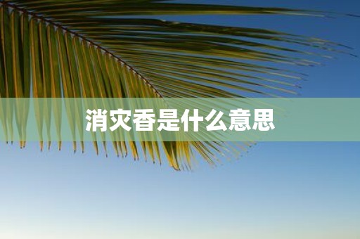消灾香是什么意思