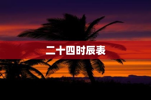 二十四时辰表