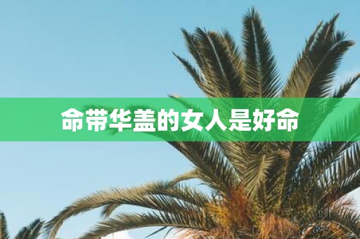 命带华盖的女人是好命