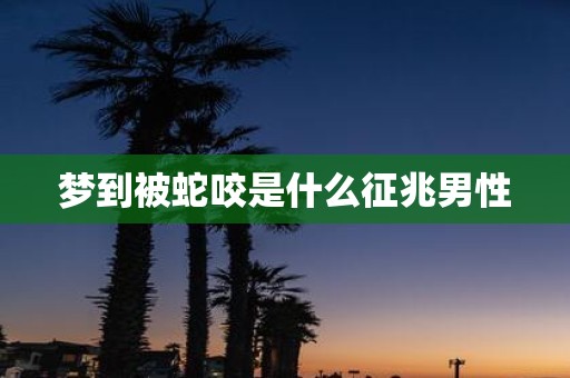 梦到被蛇咬是什么征兆男性