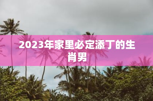 2025年家里必定添丁的生肖男