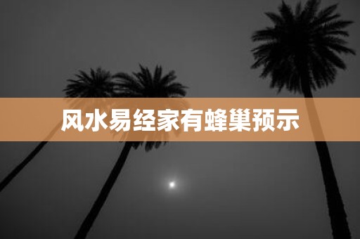 风水易经家有蜂巢预示