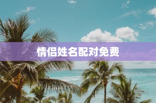 情侣姓名配对免费