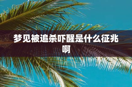 梦见被追杀吓醒是什么征兆啊
