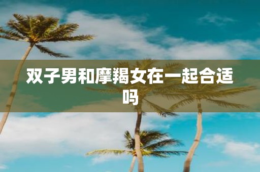 双子男和摩羯女在一起合适吗