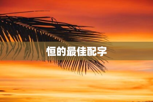 恒的最佳配字