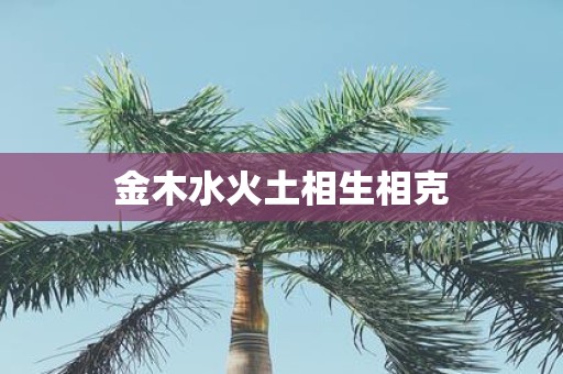 金木水火土相生相克