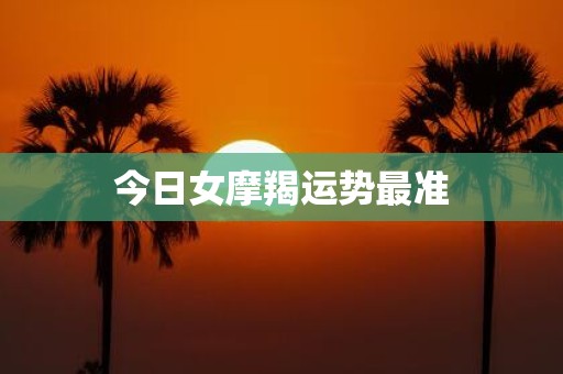 今日女摩羯运势最准