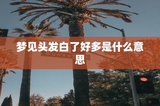 梦见头发白了好多是什么意思