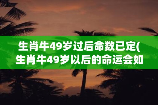 生肖牛49岁过后命数已定(生肖牛49岁以后的命运会如何？)