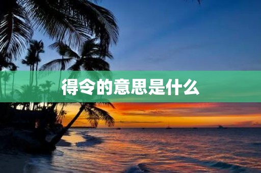 得令的意思是什么