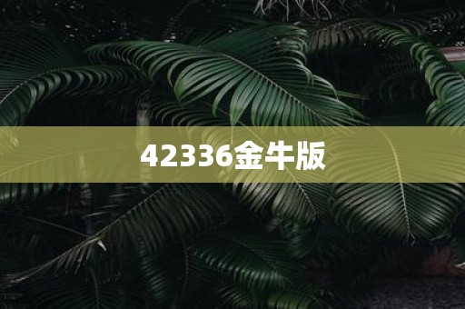 42336金牛版