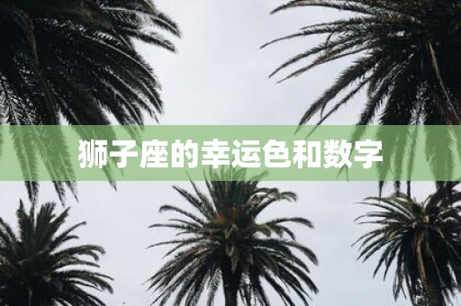 狮子座的幸运色和数字