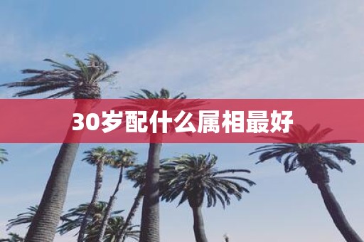 30岁配什么属相最好