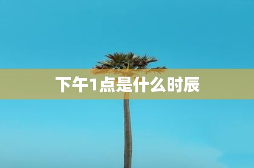 下午1点是什么时辰