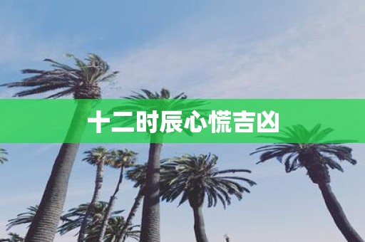 十二时辰心慌吉凶