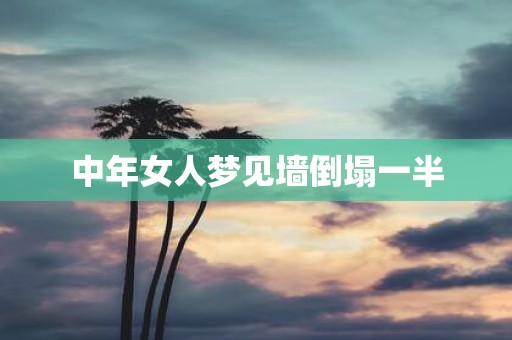 中年女人梦见墙倒塌一半