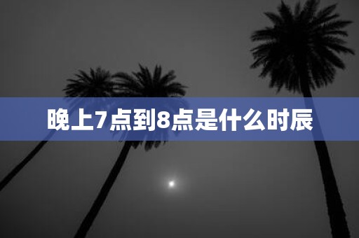 晚上7点到8点是什么时辰