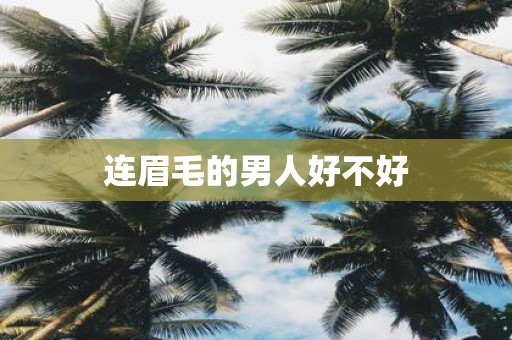 连眉毛的男人好不好