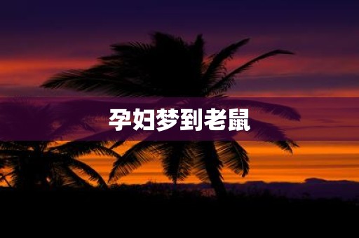 孕妇梦到老鼠